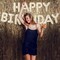 Cream Happy Birthday Balloons Banner | 16-Inch Foil Letters, Reusable Birthday Sign for Men, Women, Boys & Girls Party Decorations (Cream)